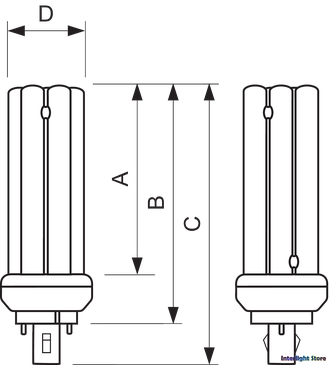 Osram Dulux T Plus 18w/830 GX24d-2