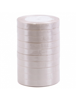 Лента атласная 1,2см*25ярд Бисквитный 172