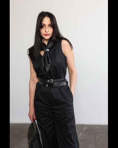 Комбинезон из плотного итальянского хлопка (черный)