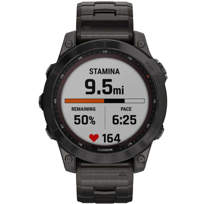 Garmin Fenix 7 47mm Solar Sapphire Titanium Carbon Gray DLC with Titanium Band (010-02540-39)