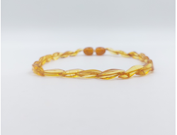 Браслет "Змейка" из медового янтаря