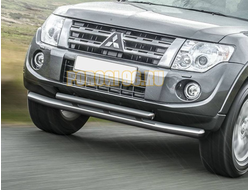 Защита переднего бампера d76/d57 Mitsubishi  Pajero IV ( Митсубиси Паджеро 4)
