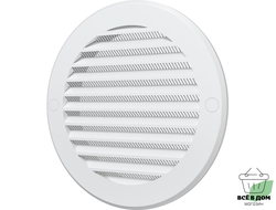 Решетка вентиляционная круглая D130 вытяжная АБС с фланцем D100 "10РК"/ERA (1/55)