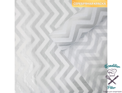 Бумага упаковочная тишью «Зигзаг, серебро», 50 × 70 см, 1 шт
