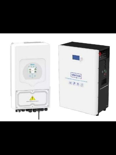 Комплект 3 для резервного питания (Deye+Vektor) мощностью 5 кВт и емкостью 7,68 кВт*ч