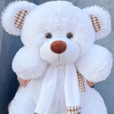Плюшевый мишка 90 см белый Тоффи