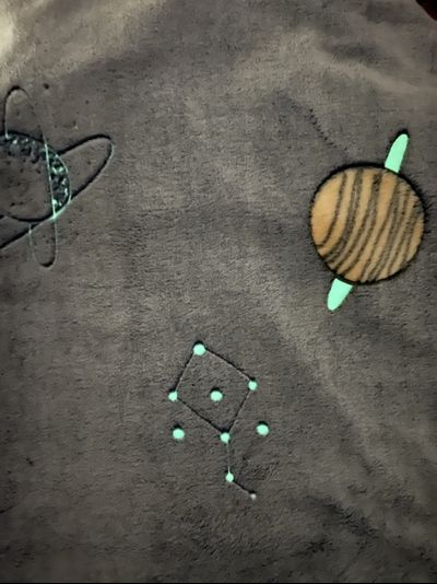 Плед с рукавами "Ты просто космос" светящийся  из микрофибры (велсофта)