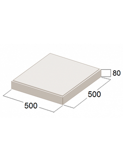 Плитка тротуарная 6К-8 (500x500x80 мм)