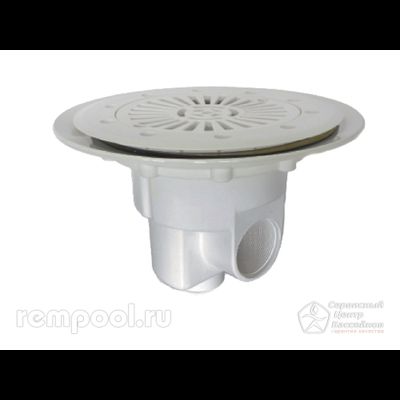 Донный слив универсальный из ABS-пластика IML круглый с патрубками 1 1/2" и 2", SU-001