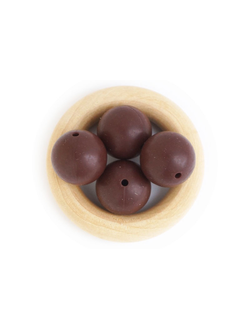 Силиконовые бусины 19 мм Шоколад