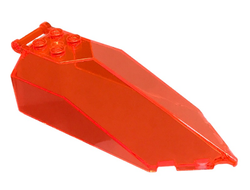 Windscreen 10 x 4 x 2 1/3 Canopy Pointed with Bar Handle, Trans-Neon Orange (27165 / 6166861 / 6240035)