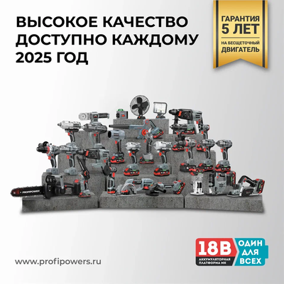 Аккумуляторный бесщеточный шуруповерт PROFIPOWER MKBL-18BM