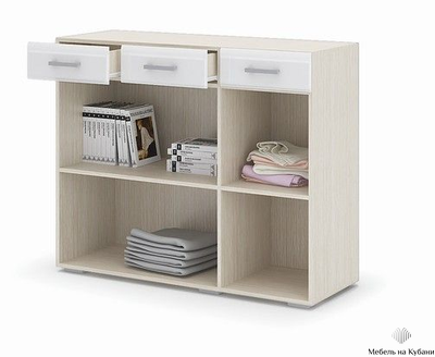 Симба комод Белфорт/Белый глянец