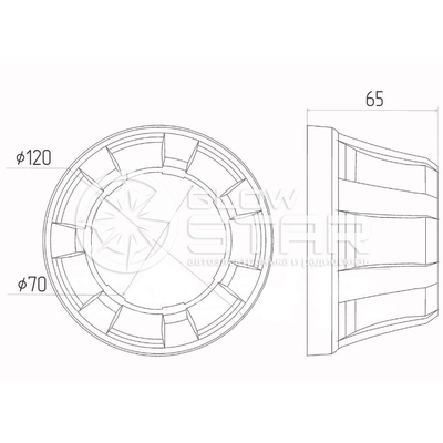 Бленда (маска) для линз №18 Cone 3.0 дюйма, 1шт