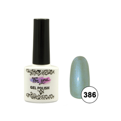 Гель-лак FOR YOU № 386 голубой жемчуг