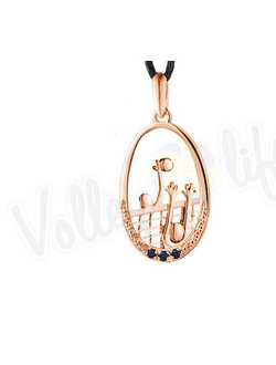 Кулон с позолотой "Блок"