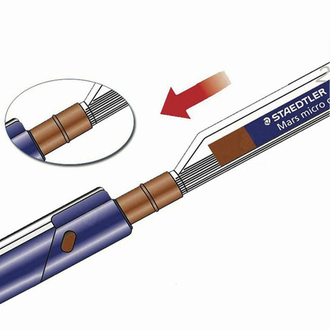 Грифели запасные STAEDTLER (Германия), КОМПЛЕКТ 12 шт., "Mars micro", HB, 0,5 мм, 250 05-HB