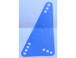 Plastic Science & Technology Panel - Triangle Small with Protractor Angle Markings Pattern, Trans-Dark Blue (bb0278fpb01)