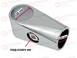 UNO-01 Соединитель 2-х труб Т-образный системы Joker-Uno d=25 мм, цвет: хром