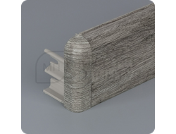 Плинтус из дюрополимера Comfort Classic 80  дуб пепельный с наружным углом