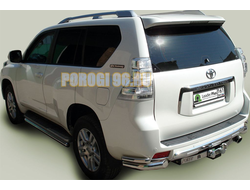 Фаркоп с нержавеющей пластиной Лидер-Плюс для Toyota Land Cruiser Prado 120/150/Lexus GX-460 2002-2019