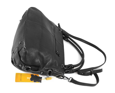 (АРТИКУЛ: 8514/0/42) СУМКА ЖЕНСКАЯ СРЕДНЕГО РАЗМЕРА, НАТУРАЛЬНАЯ КОЖА, ЧЕРНАЯ, РЕМЕНЬ ЧЕРЕЗ ПЛЕЧО