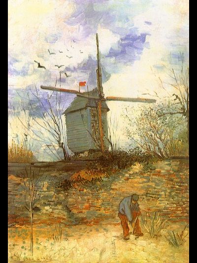 Картина обогреватель, репродукция Ван Гога Мулен де ла Галетт