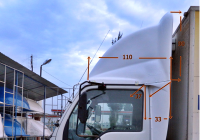 Обтекатель Спойлер на ISUZU-NQR