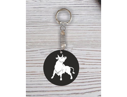Брелок символика "Быка" с гравировкой №49