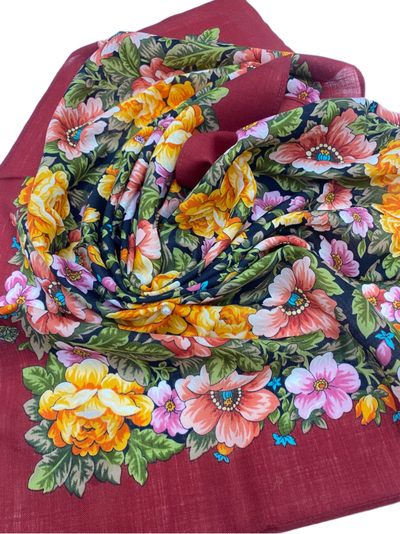 Павловопосадский платок Волшебная ночь 2002-5