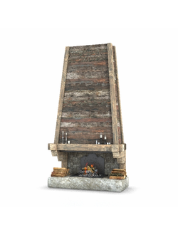 камины Камин Fireplace wood 2