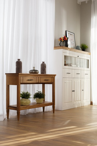 Консоль Дания на 2 ящика из массива сосны 106 х 32,5 х 78 см