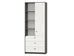 Молодежная МАРТИ - Шкаф-стеллаж с дверкой и тремя ящиками