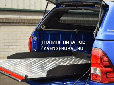 Кунг Carryboy S6 синий 8х2 с установленной выкатной платформой на Toyota Hilux Revo AvengerUral.ru