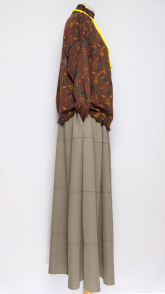 Юбка "ТРИКОТАЖ" хаки р.52-56