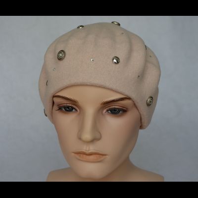 Кремовый фетровый берет Vizio 3633 Италия