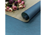 Бумага крафт упаковочная для подарков\цветов (синяя), 70см*10м