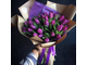 Купить тюльпаны, букет тюльпанов, фиолетовые тюльпаны, букет ярких тюльпанов