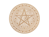 Алтарь для ритуалов «Магическая звезда», деревянный, D=24 см
