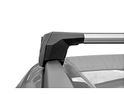 Багажная система БС6 LUX SCOUT серебристая на интегрированные рейлинги для Geely Monjaro внедорожник 2021-