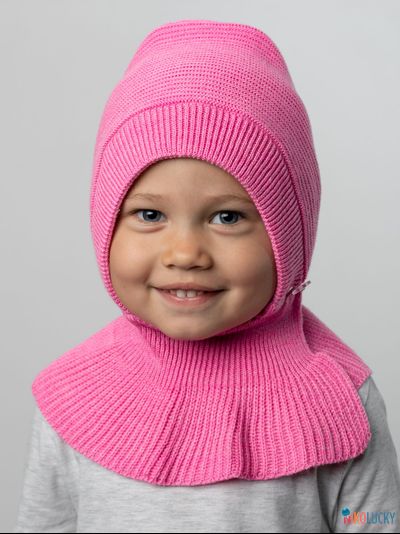 Шапка-шлем 24201-01 х/б подклад, ярко-розовый 40-42