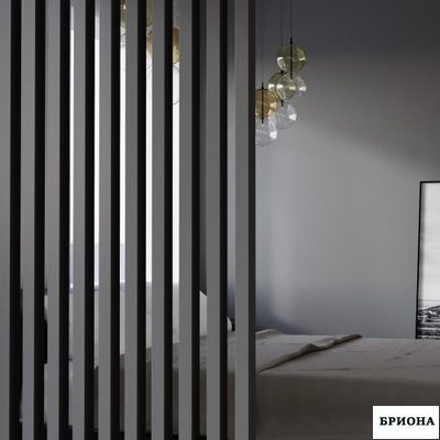 Интерьерная перегородка 40х60 мм. (графит)