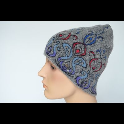 Жаккардовая вязаная шапка Vizio Италия 1036 CY