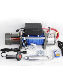 Лебедка электрическая 12V Electric Winch 12000lbs / 5443 кг с кевларовым тросом