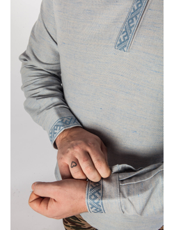 Рубаха косоворотка современная с вышивкой "Урожайная"2