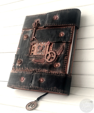 #авторский #блокнот #ручнаяработа #стимпанк #steampunk #подарок #кожаный #ежедневник #дизайнерский