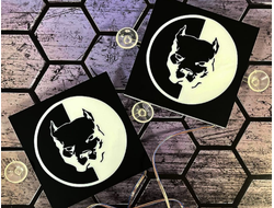 Табличка на лобовое окно  PITBULL двойная, светящаяся 24V