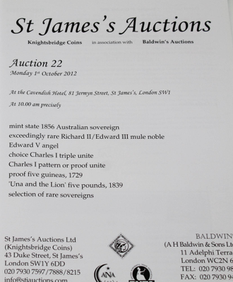 St  James`s Auctions. Auction 22.  1 October 2012. London, 2012.