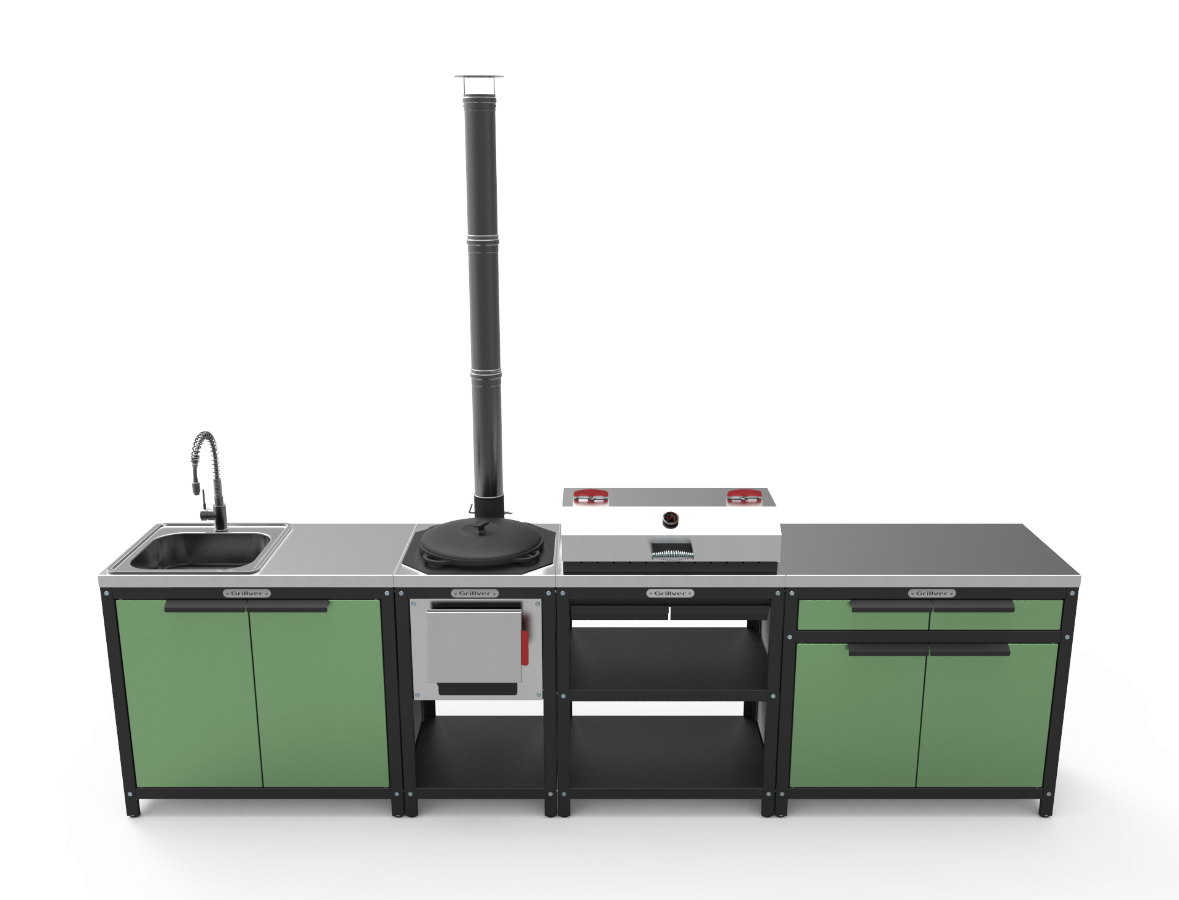 Вариант комплекта мебели  кухни для сада