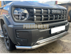 Защита переднего бампера двойная Папа Тюнинг d60/42 для Haval H3 2024-